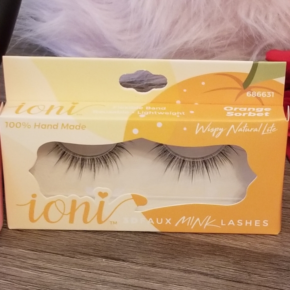 3D Faux Mink EyeLashes Orange Sorbet with glue New - Picture 2 of 10